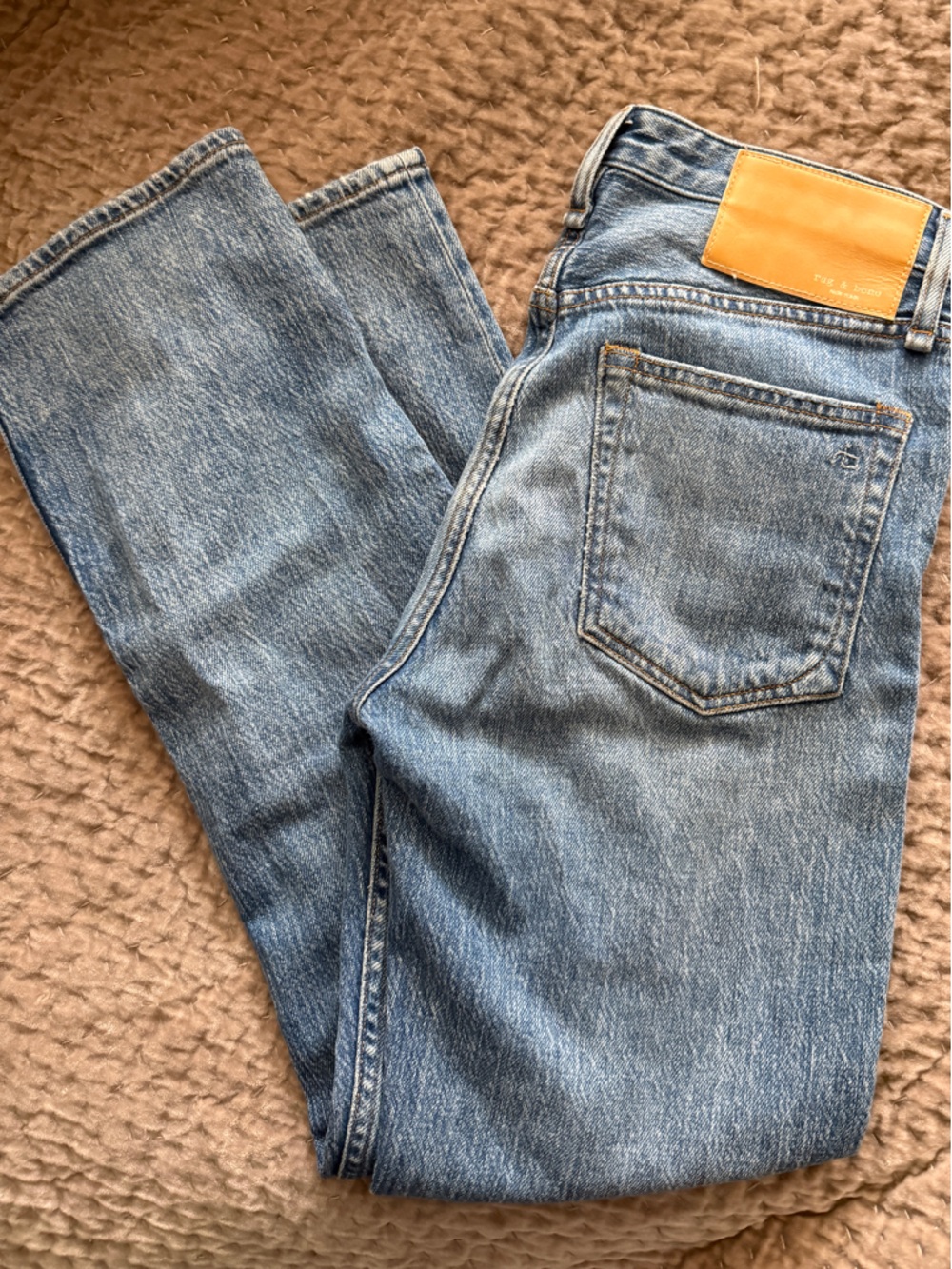 rag & bone Light Blue Straight Leg Jeans